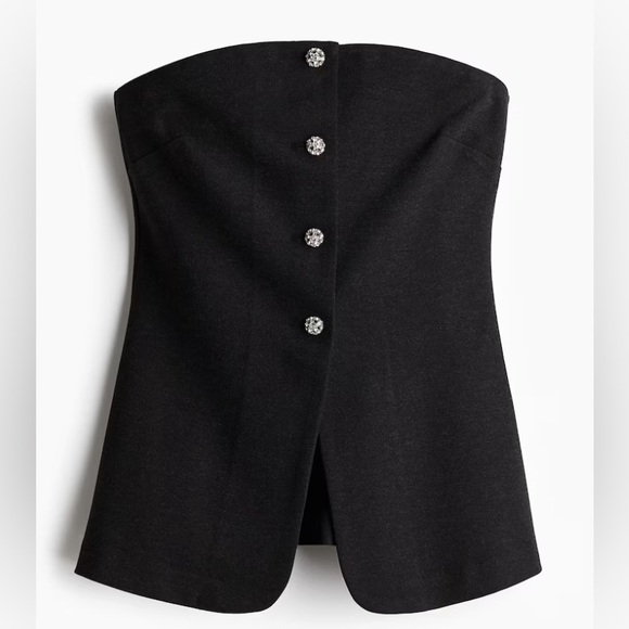 H&M Tops - NWT Strapless Top with crystals